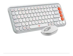 Kit Teclado Y Mouse Logitech Pop Icon, Español, Blanco