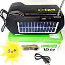 Parlante Panel Solar Inalámbrico Usb Micro Sd Linterna Led
