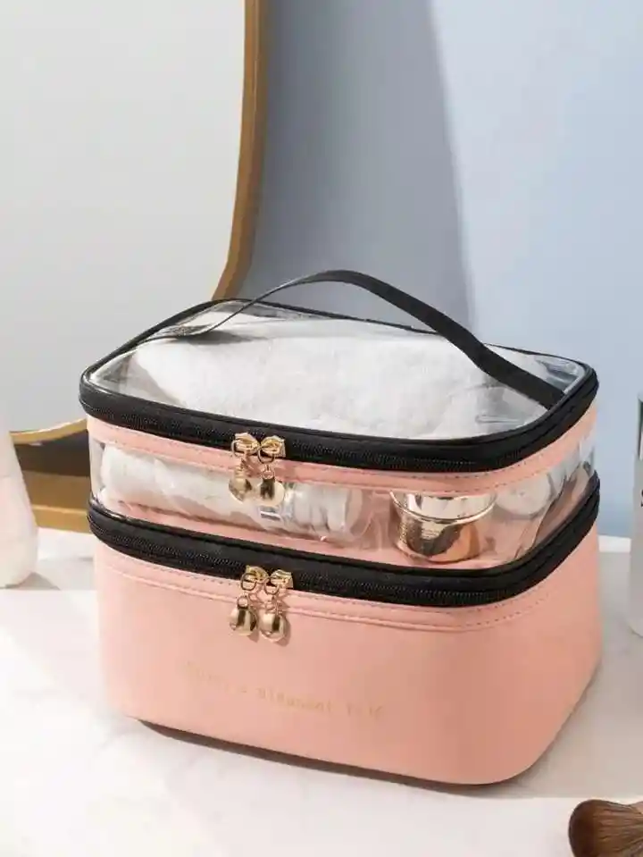 Cosmetiquera Para Maquillaje Doble Piso