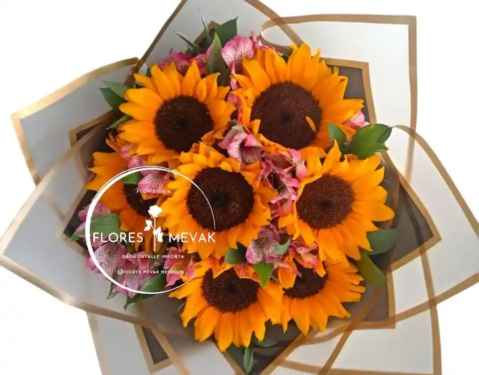 Girasoles En Bouquet