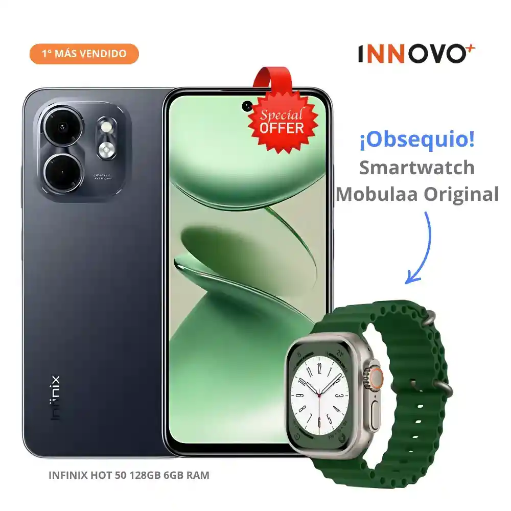 Celular Infinix Smart 9 128gb 6gb Ram + Obsequio Smartwatch Mobulaa