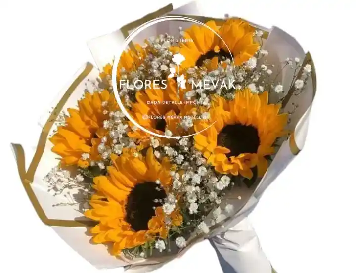 Girasoles En Hermoso Bouquet