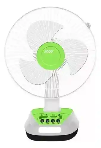 Ventilador Solar Recargable Panel 2 Bombillos Carga Celular