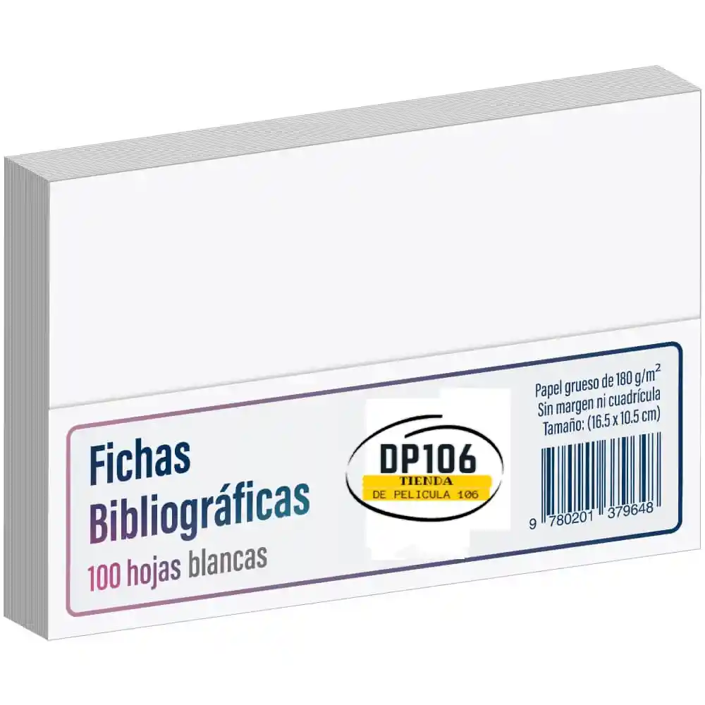 Fichas Bibliograficas Blancas X 100 Und