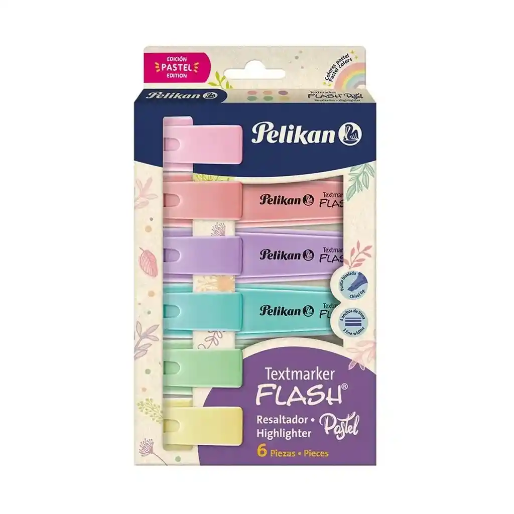 Resaltador Pelikan Flash Pastel X6