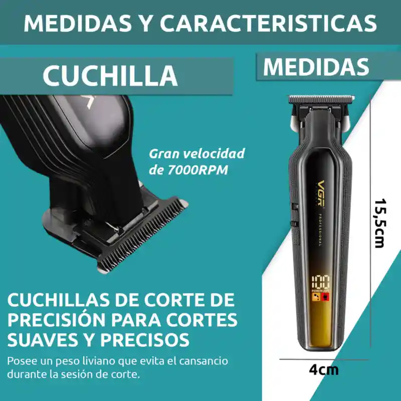 Cortadora Pelo Trimmer Profesional Vgr V-930 7000rpm