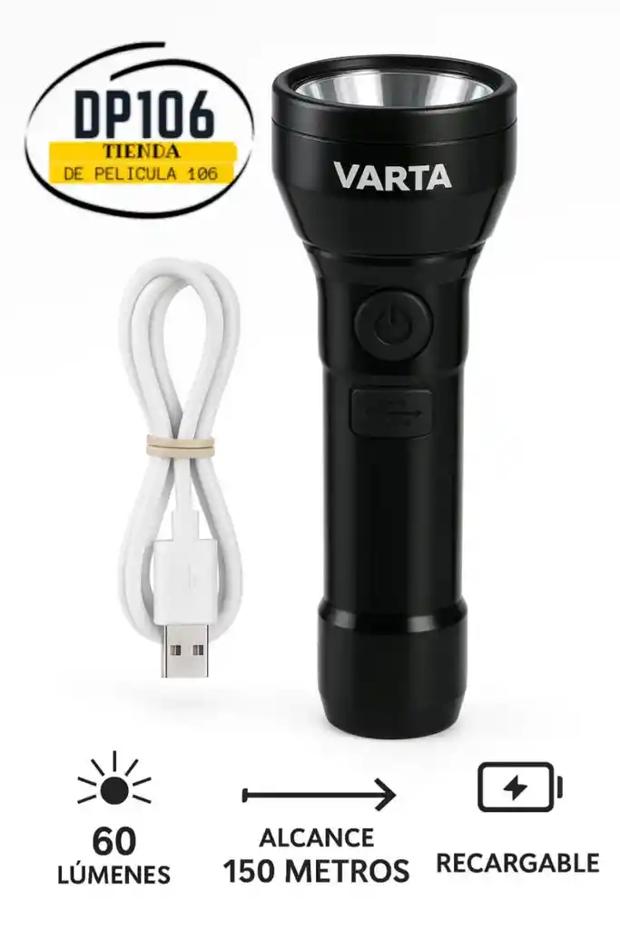 Linterna Recargable Varta – Potente Y Confiable