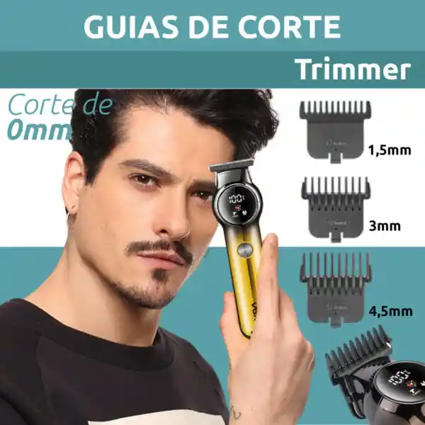 Máquina Patillera Profesional Vgr V-989 Turbo Pantalla Led