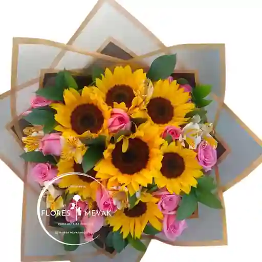 Girasoles Y Rosas Bello Jardin