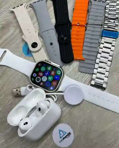 Smartwatch + 7 Manillas + Audifonos Pro 2