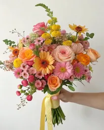 ✨ Luz Y Romance: Bouquet En Dorado Y Rosado