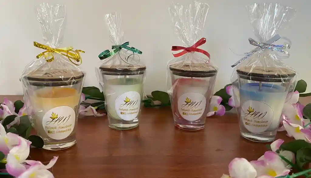 Vela Aromática Pequeña De Coco/vainilla De Cera De Palma