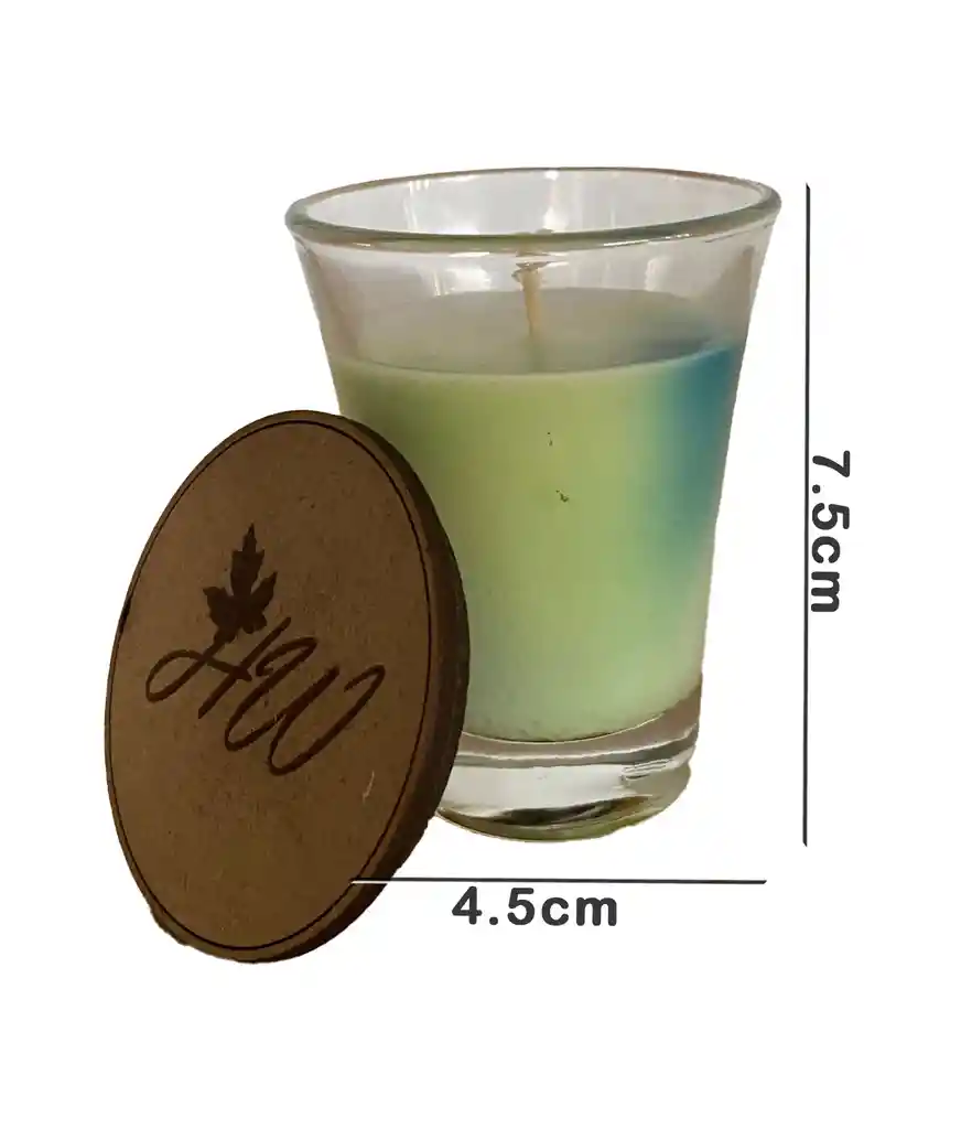 Vela Aromática Pequeña De Limón De Cera De Palma