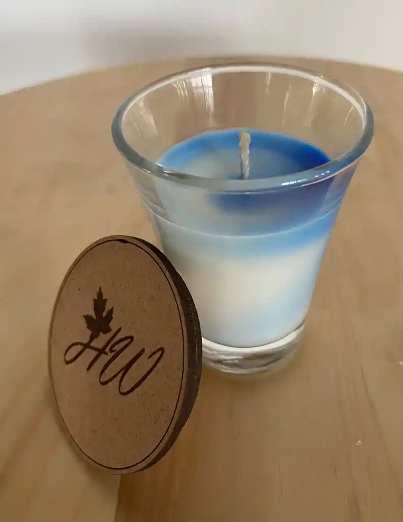 Vela Aromática Pequeña De Limón De Cera De Palma
