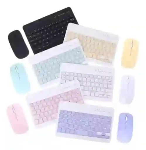 Combo Teclado Mouse Bluetooth Tablet Computador Inalámbricos