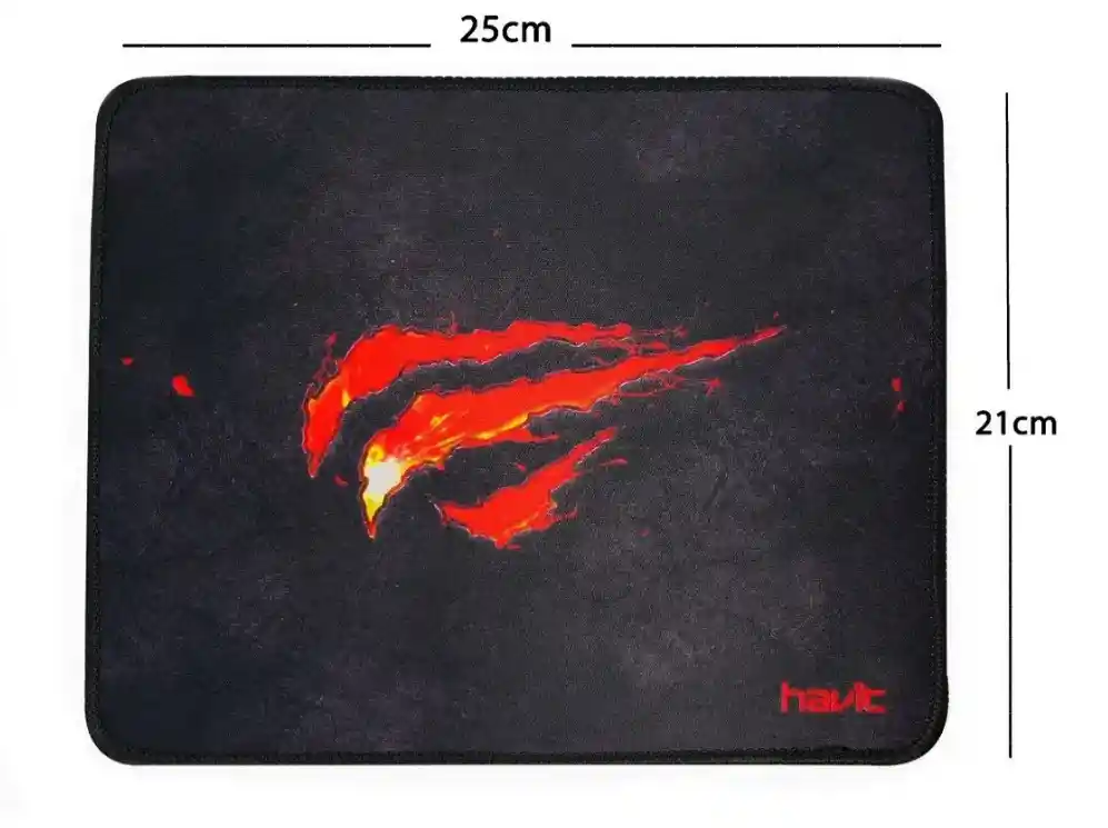 Título De 150 Caracteres: Pad Mouse Gamer Havit Mp837 25x21cm Diseño Garra Negro, Antideslizante, Suave, Compacto, Ideal Para Espacios Reducidos Y Todo Tipo De Mouse