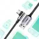 Cable Usb A Usb C 90° Ugreen 480 Mbps Carga Rápida 18w Nylon Trenzado 2m