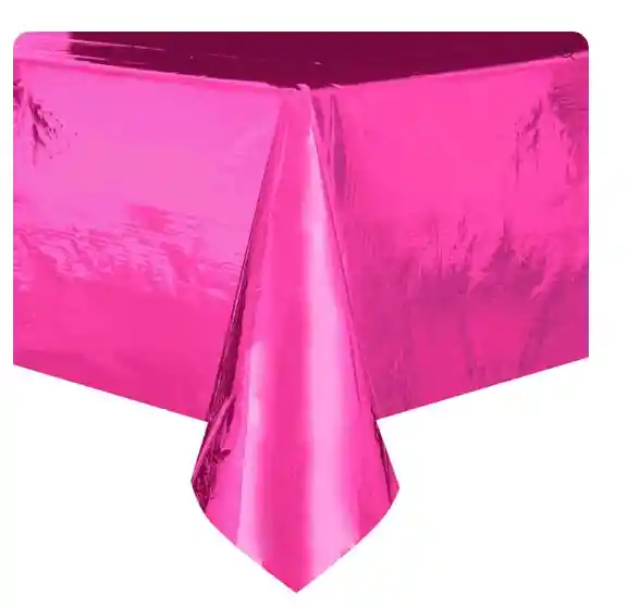 Mantel Fiesta Metalizado 183*137 Fucsia