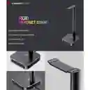 Soporte Para Diadema Rgb Havit Th610 Con Usb, Luz Rgb Y Diseño En Aluminio – Compacto, Elegante Y Perfecto Para Tu Escritorio Gamer O De Oficina