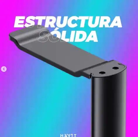 Soporte Para Diadema Rgb Havit Th610 Con Usb, Luz Rgb Y Diseño En Aluminio – Compacto, Elegante Y Perfecto Para Tu Escritorio Gamer O De Oficina