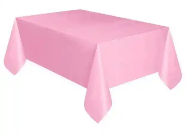 Mantel Fiesta Plastificado 183*137 Rosado Pastel