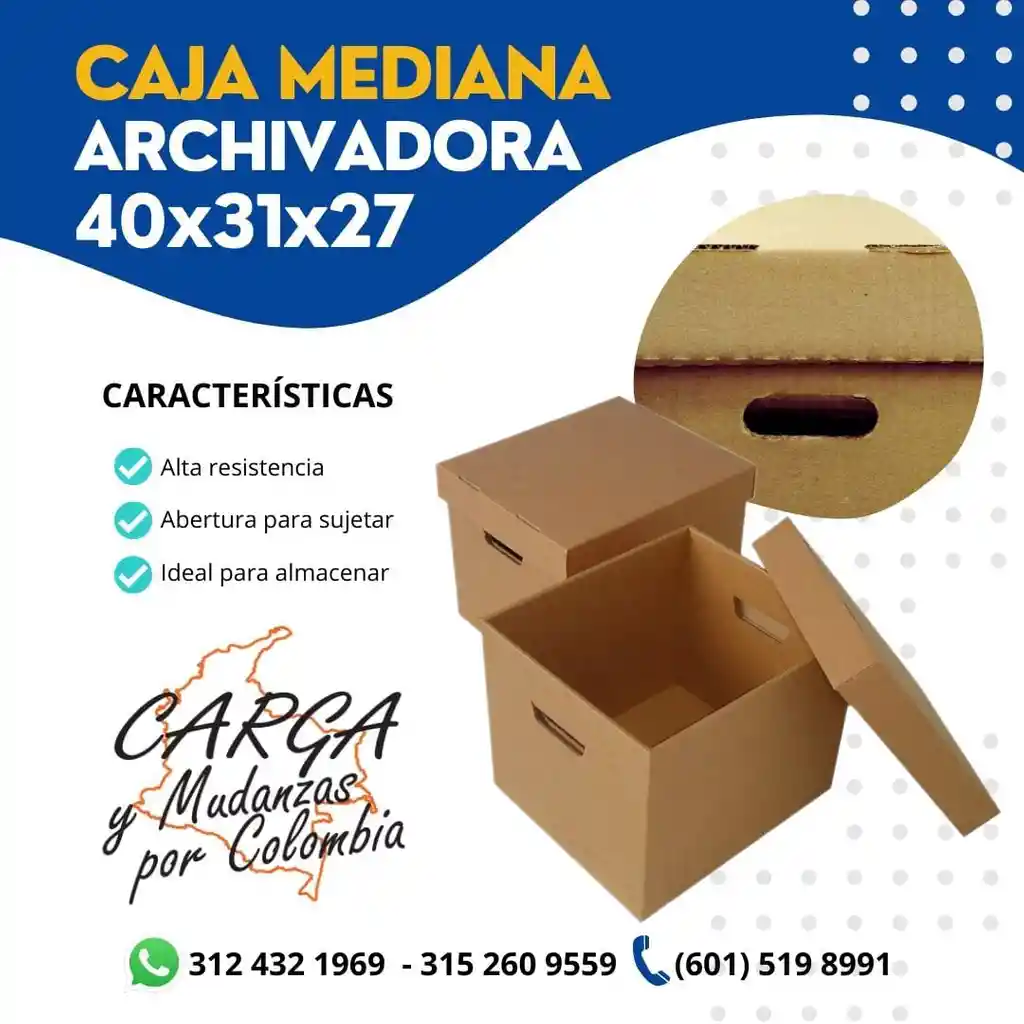 Caja De Archivo Nueva - 40x31x27 - Embalaje