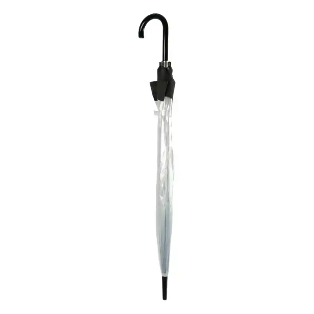 Sombrilla Paraguas Transparente Colores Tipo Hongo 1mt Negro