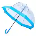 Sombrilla Paraguas Transparente Colores Tipo Hongo 1mt Azul
