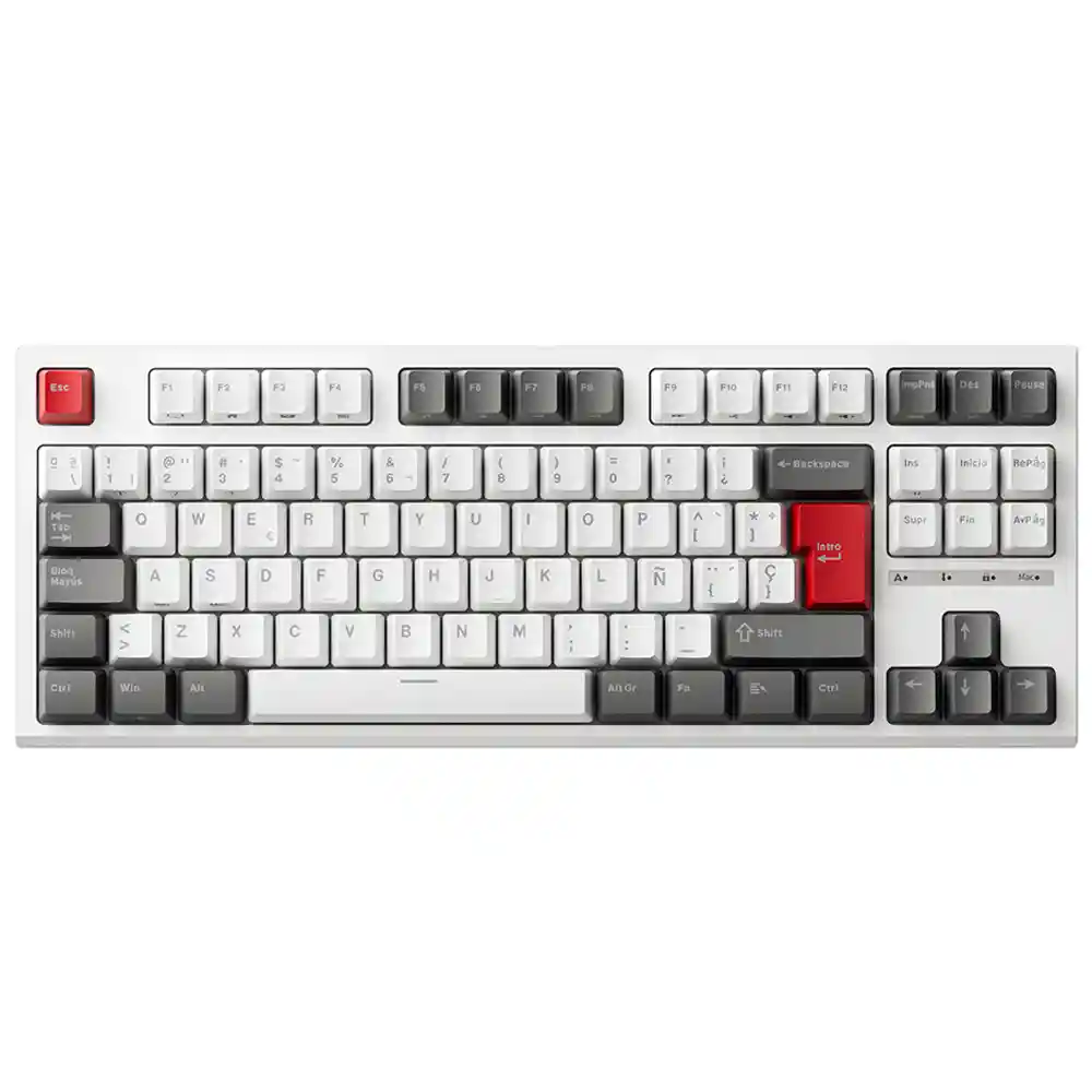 Teclado Gamer Mecánico Royal Kludge R87 Tkl Rgb 80% White (español)