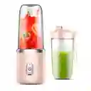 Mini Vaso Licuadora Portátil Usb Recargable Doble Vaso 400ml Batidora Rosada