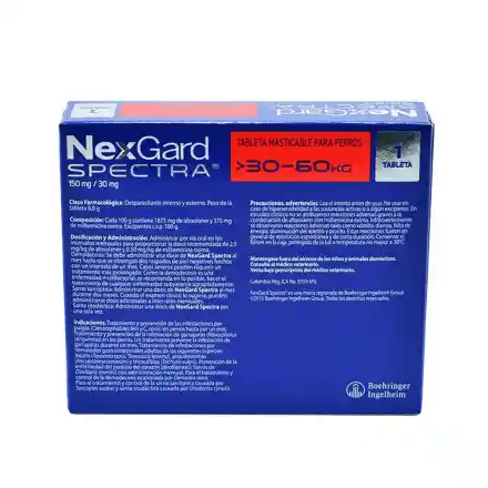 Nexgard Spectra 30 A 60 Kg Nexgardspectra 30 A 60 Kg Antipulgas Y Antigarraparas