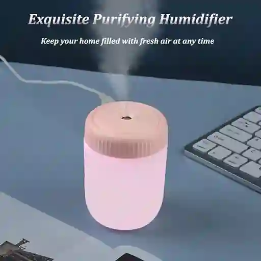 Humidificador Usb Con Difusor De Aceites Esenciales Aromaterapia, Portátil Para Hogar Y Oficina X37 + 1 Esencia Hidrosoluble