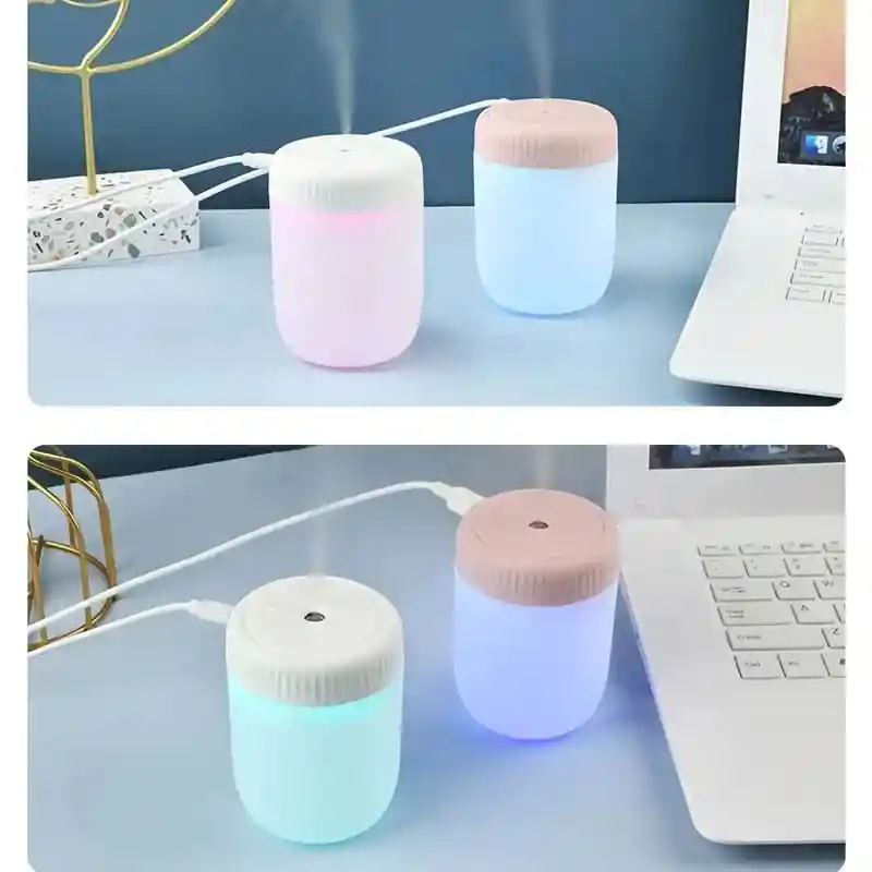 Humidificador Usb Con Difusor De Aceites Esenciales Aromaterapia, Portátil Para Hogar Y Oficina X37 + 1 Esencia Hidrosoluble