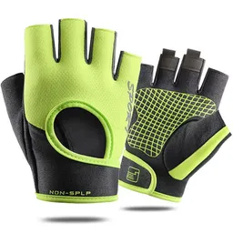 Guantes Protectores Sk 07-02 Fitness Gym Talla S, Gris Con Verde