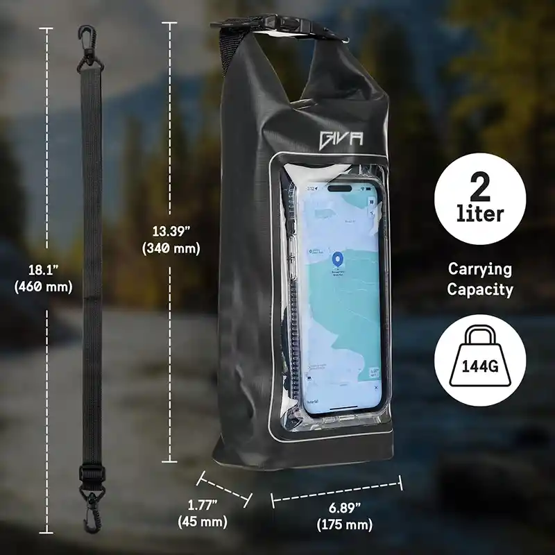 Dry Bag Porta Celular Giva 100% Impermeable 2 Lts Blanco