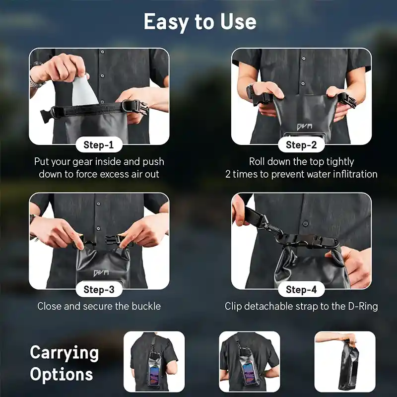 Dry Bag Porta Celular Giva 100% Impermeable 2 Lts Blanco
