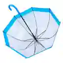 Sombrilla Paraguas Transparente Colores Tipo Hongo 1mt Azul