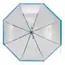 Sombrilla Paraguas Transparente Colores Tipo Hongo 1mt Azul