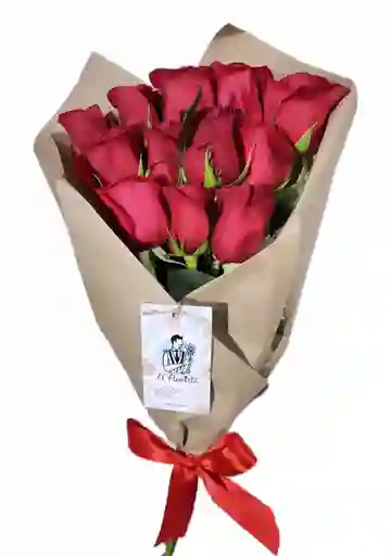 Bouquet 12 Rosas Rojas