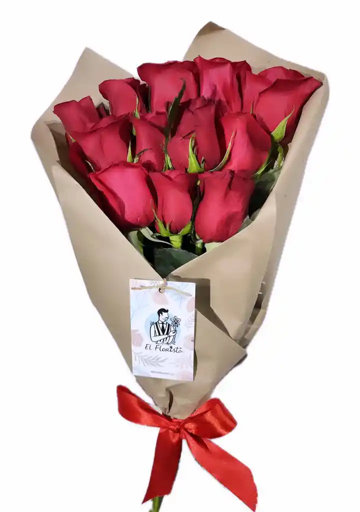 Bouquet 12 Rosas Rojas