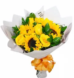 Flores Rosas Amarillas Girasoles Ramo