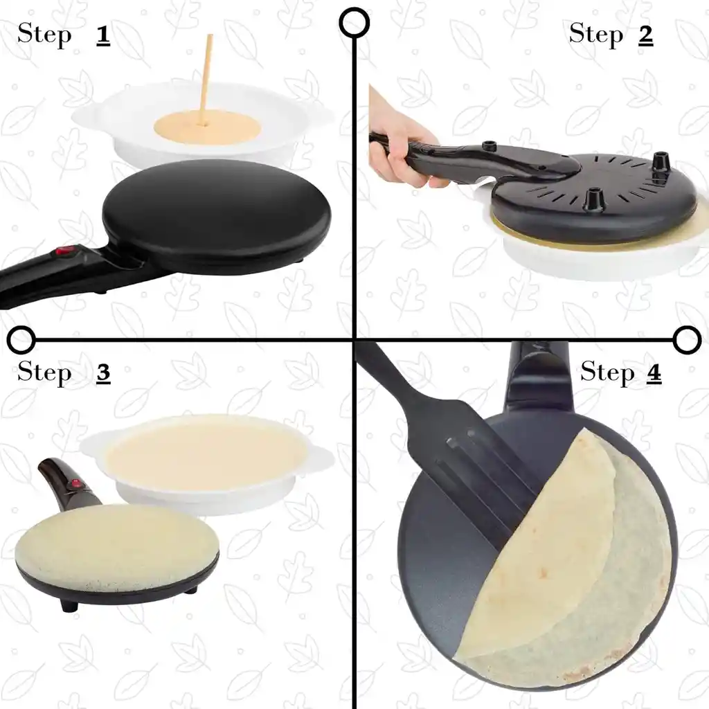 Plancha Maquina Crepas Crepes Portátil Antiadherente Interruptor
