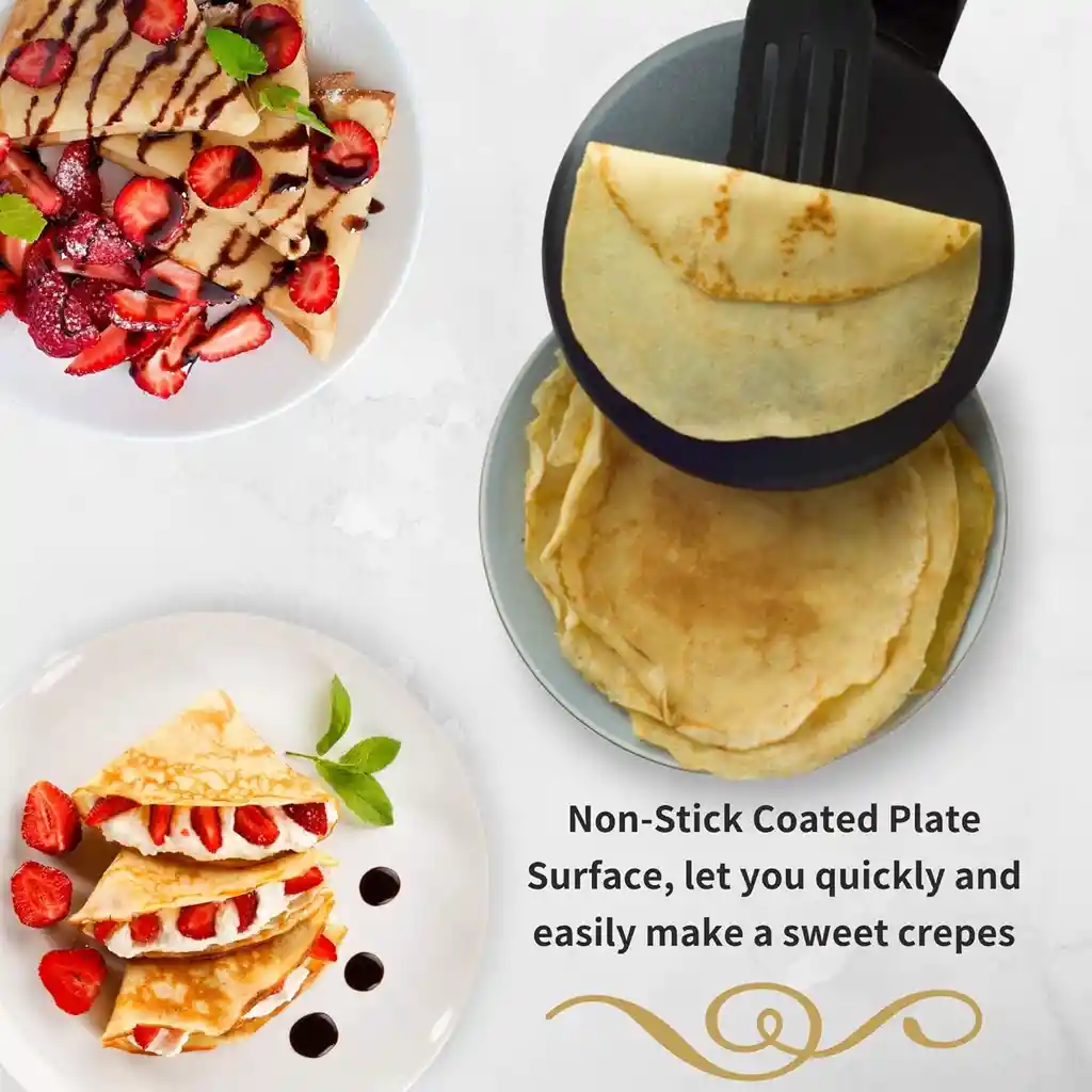 Plancha Maquina Crepas Crepes Portátil Antiadherente Interruptor