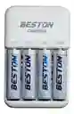 Cargador Para Pilas Baterias Beston Con 4 Baterías Aa De 2700 Mah