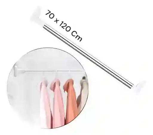 Tubo Ajustable Para Colgar Ropa 70 A 120 Cm