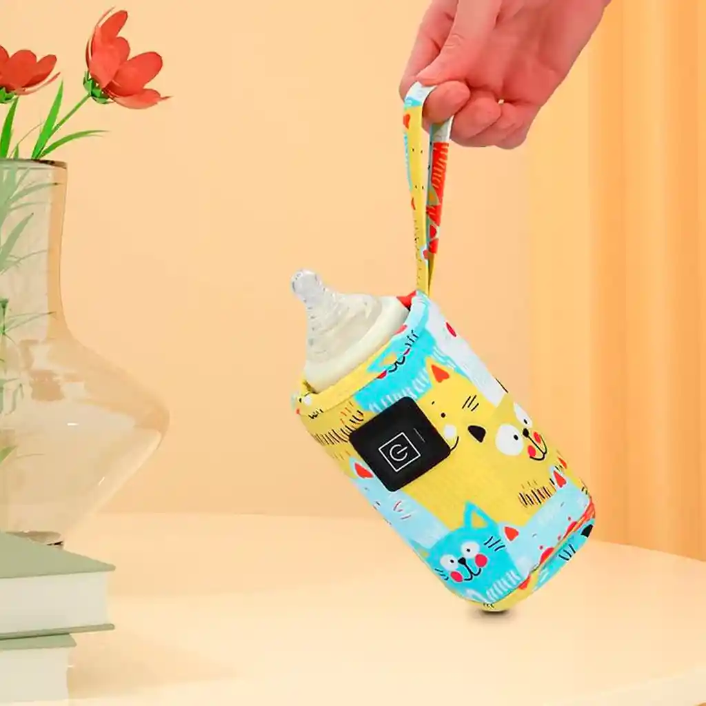 Calentador Rosa De Teteros Portátil Diseño De Gatitos, Conexión Por Usb, Con 3 Temperaturas, Hecho En Material Resistente De Buena Calidad