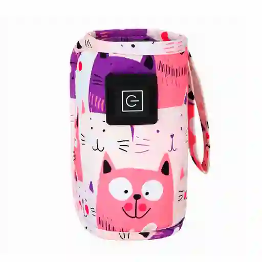 Calentador Rosa De Teteros Portátil Diseño De Gatitos, Conexión Por Usb, Con 3 Temperaturas, Hecho En Material Resistente De Buena Calidad