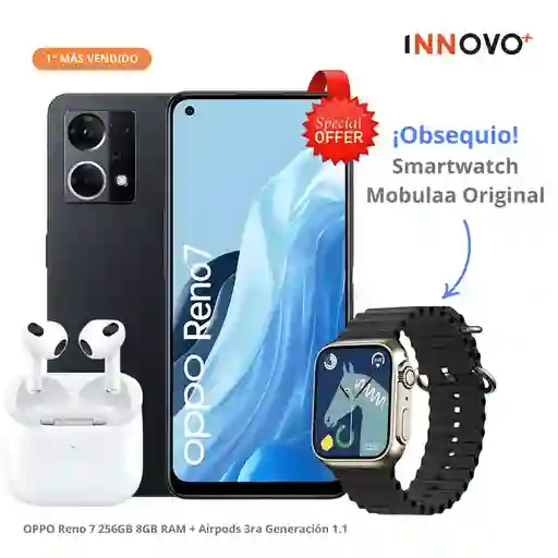 Celular Oppo Reno 7 256gb 8gb Ram + Airpods 3ra Generación 1.1 + Obsequio