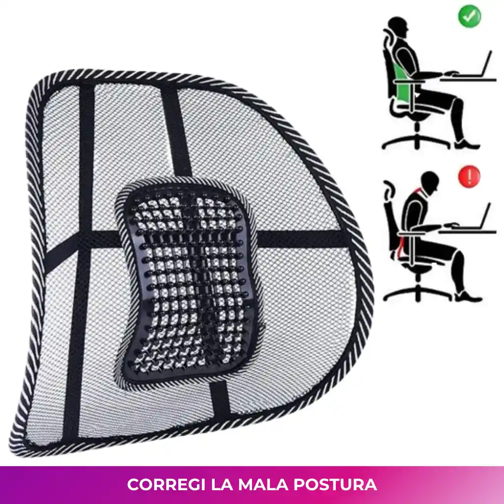 Soporte Ergonomico Corrector De Postura Para Silla Carro Vehiculo Uber Didi Espalda Universal
