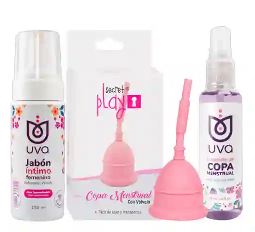 Copa Menstrual Con Válvula, Jabón Intimo Y Limpiador De Copa